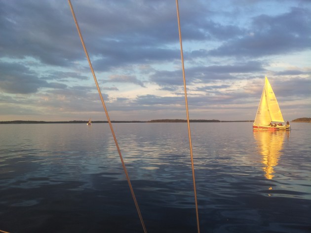 Etualalla meitä ohittava Ramdata ja takana meidät ohittanut Solveig